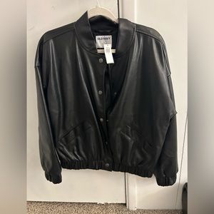 Faux Leather button jacket